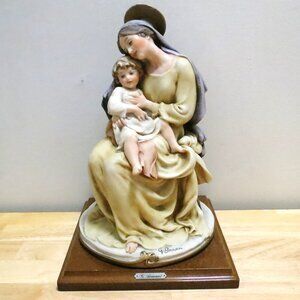 Giuseppe Armani Mother Mary And Jesus Child Figurine Capodimonte Style 11.25"